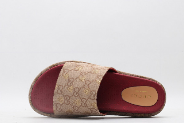 HOT SALE GUCCI Original GG slide sandal