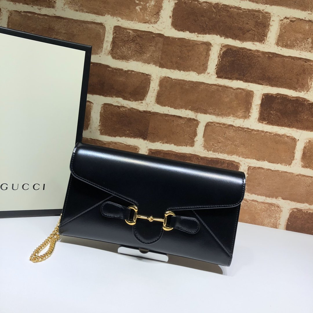 HOT SALE GUCCI 955 Horsebit wallet with chain