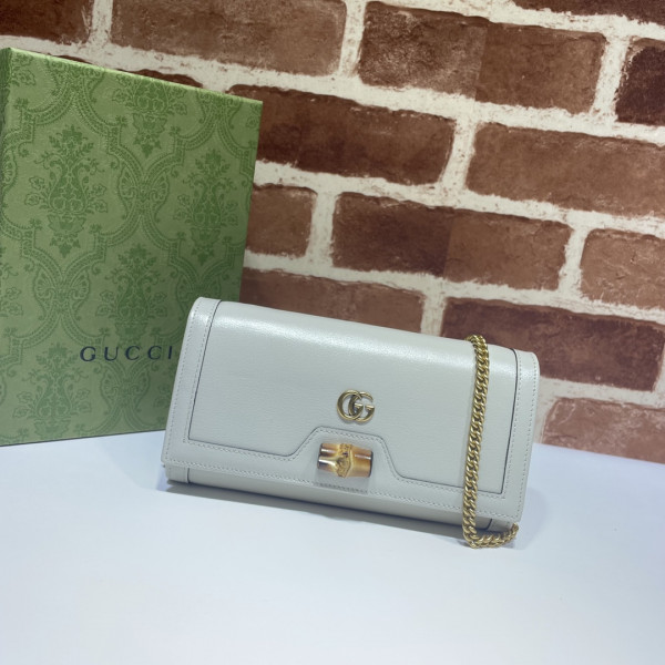 HOT SALE Gucci Diana chain wallet with bamboo