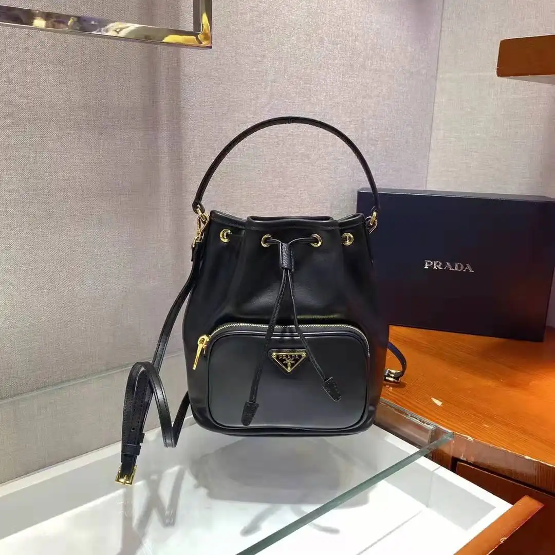 Prada Duet leather shoulder bag