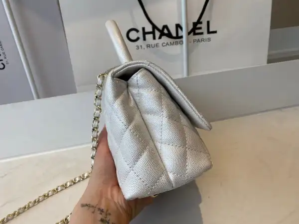 CHANEL MINI FLAP BAG WITH TOP HANDLE