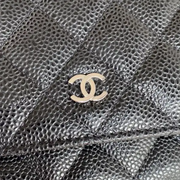 CHANEL CHAIN WALLET CAVIAR NEW EDITION