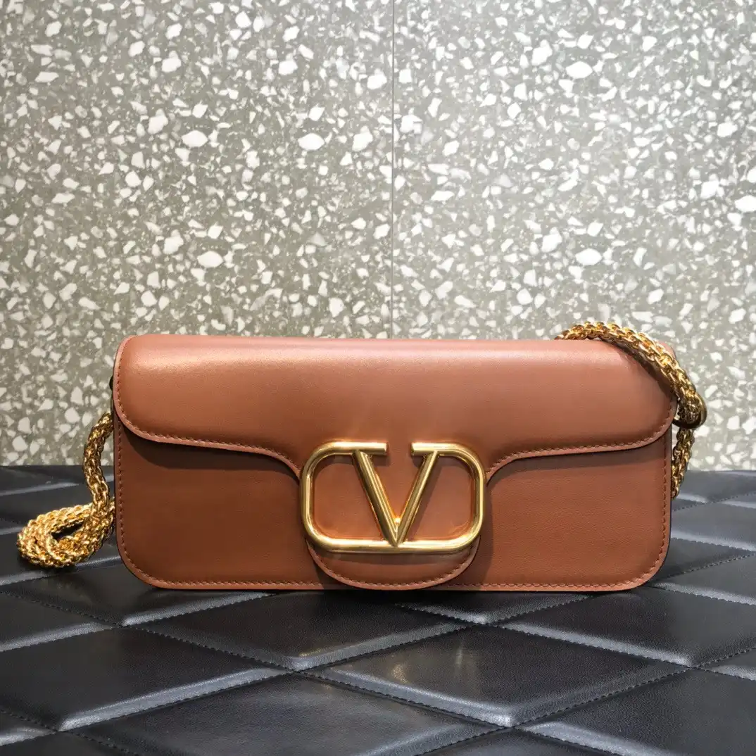 VALENTINO LOCÒ CALFSKIN SHOULDER BAG