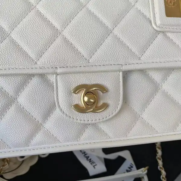 CHANEL SMALL FLAP BAG WITH TOP HANDLE