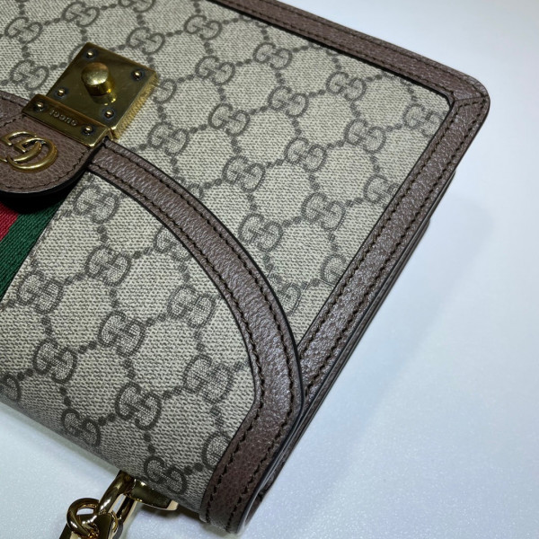 HOT SALE GUCCI Ophidia small top handle bag with Web