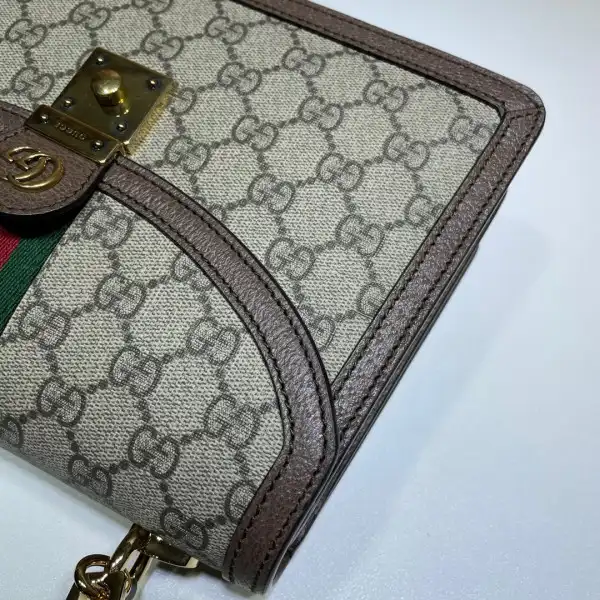 First bag ru GUCCI Ophidia small top handle bag with Web