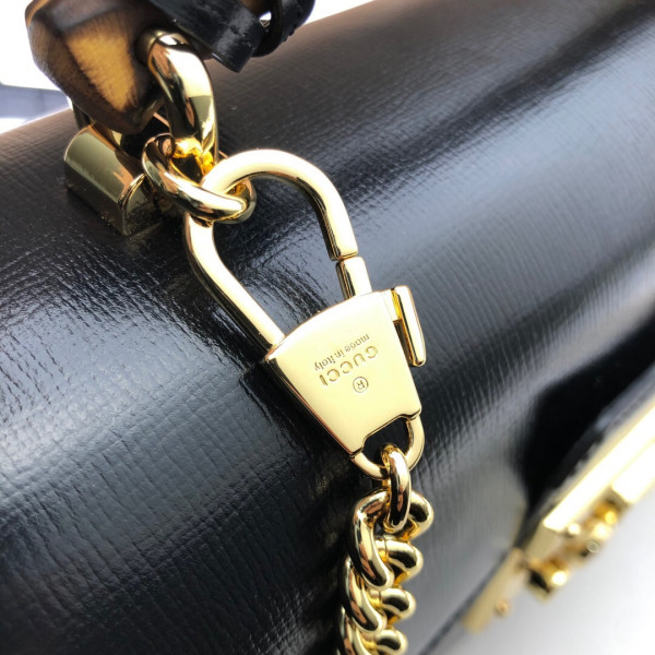 HOT SALE GUCCI Padlock GG small bamboo shoulder bag