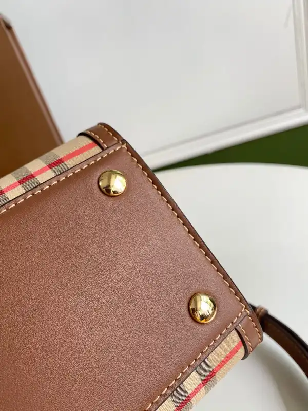 BURBERRY Mini Vintage Check Two-handle Title Bag