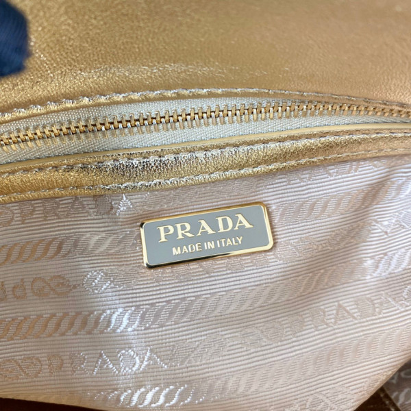 HOT SALE PRADA Galleria satin mini-bag with crystals