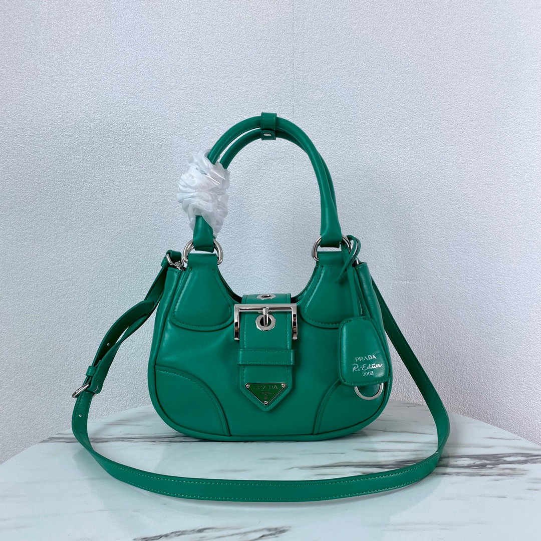 HOT SALE PRADA Moon padded nappa-leather bag