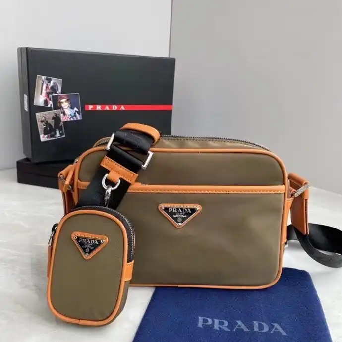 Frstbag ru PRADA Re-Nylon and Saffiano leather shoulder bag