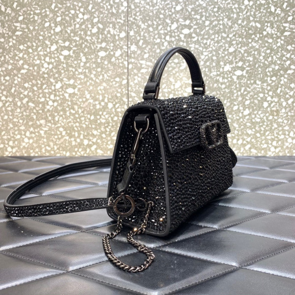 HOT SALE VALENTINO MINI VSLING HANDBAG WITH SPARKLING EMBROIDERY