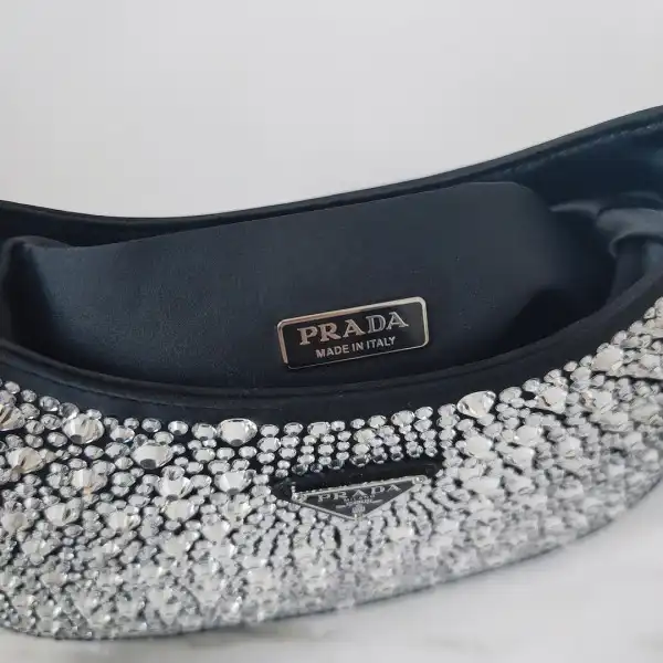 PRADA CHANELeo satin bag with appliqués