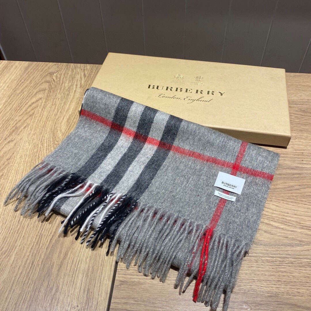 HOT SALE Burberry Check Cashmere Scarf