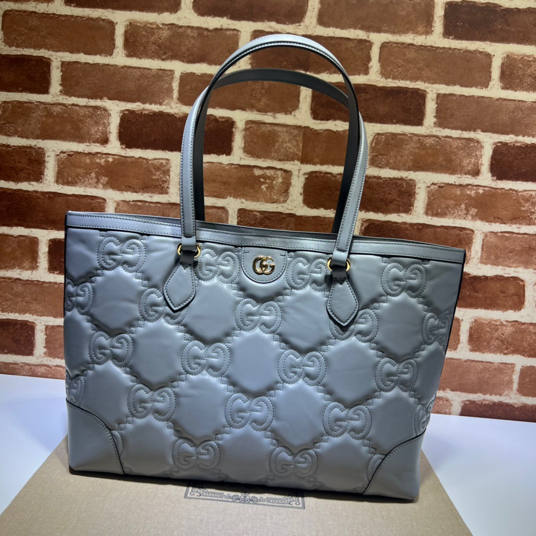 GUCCI GG matelassé leather medium tote