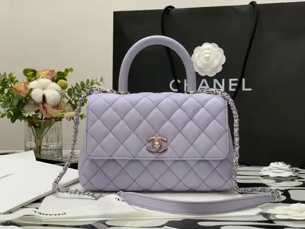 CHANEL FLAP BAG WITH TOP HANDLE