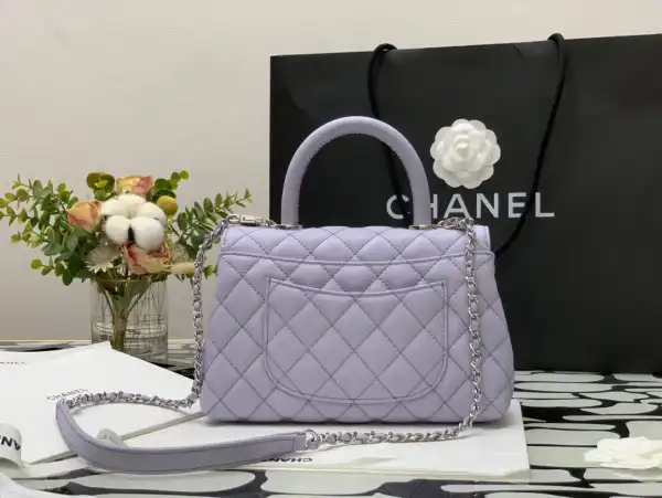 CHANEL FLAP BAG WITH TOP HANDLE