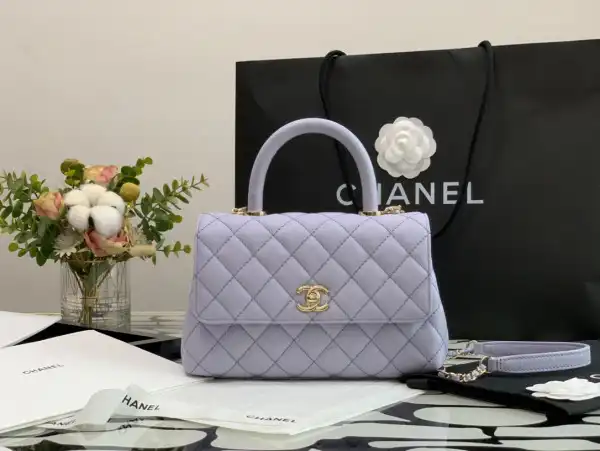 CHANEL FLAP BAG WITH TOP HANDLE