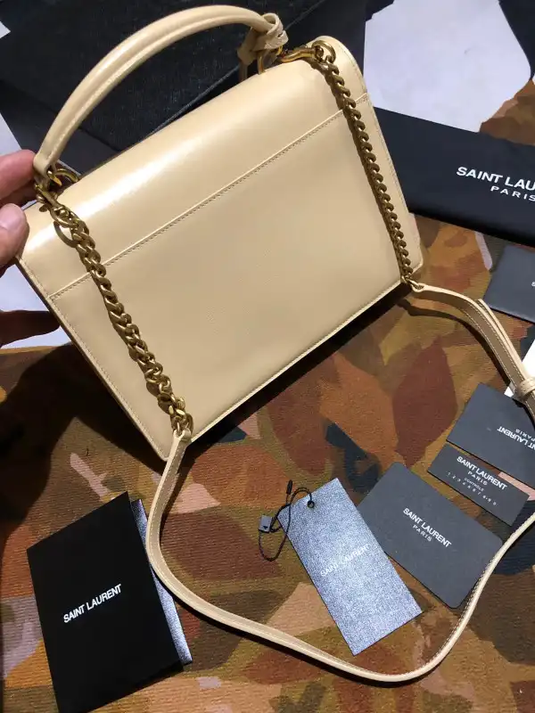 Repzbay REP YSL MEDIUM SUNSET SATCHEL IN SMOOTH LEATHER