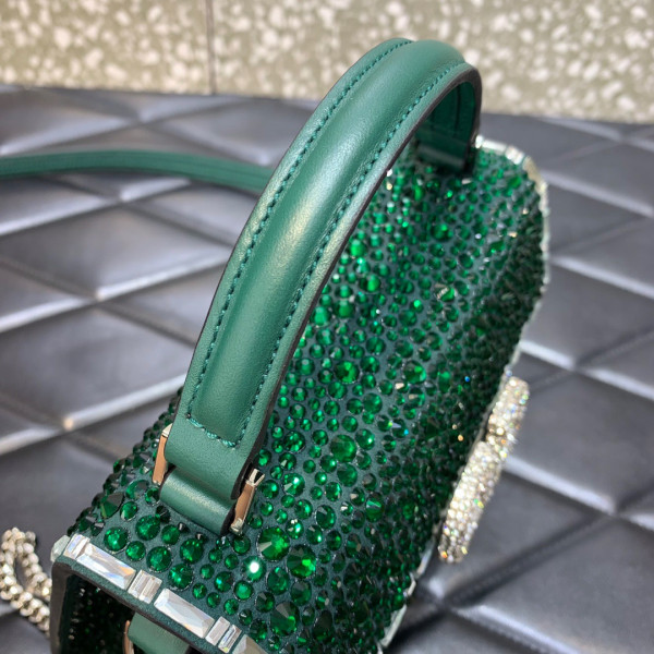 HOT SALE VALENTINO MINI VSLING HANDBAG WITH SPARKLING EMBROIDERY