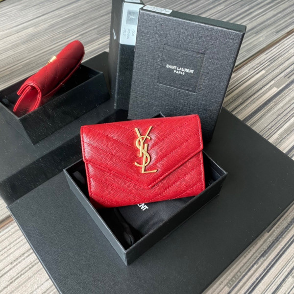 HOT SALE YSL MONOGRAM SMALL ENVELOPE WALLET IN