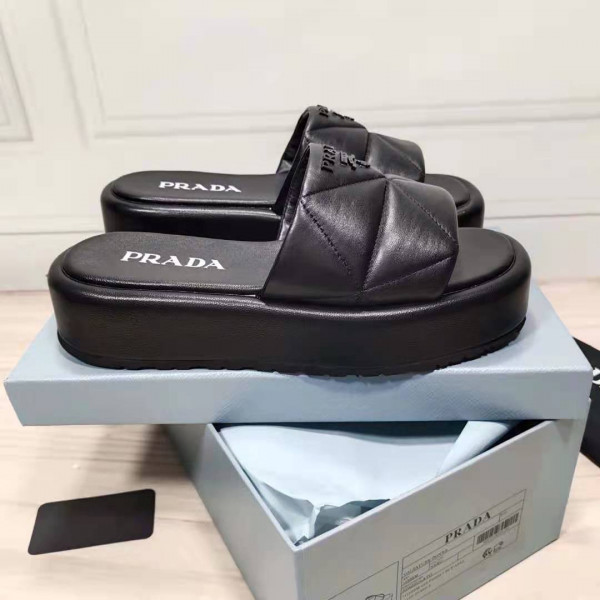 HOT SALE PRADA Nappa leather slides