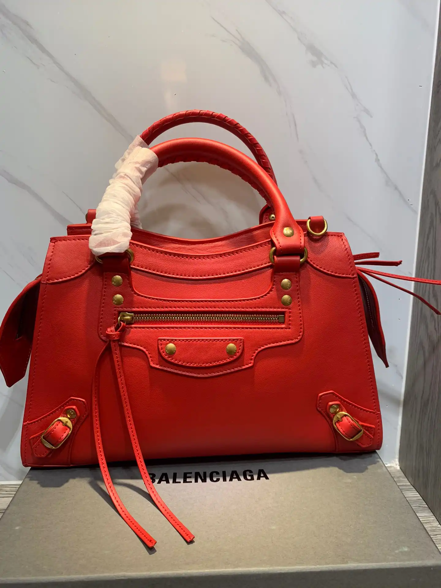 BALENCIAGA NEO CHANELASSIC SMALL TOP HANDLE BAG