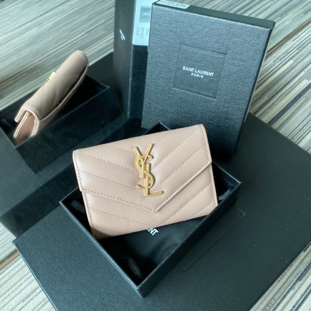 HOT SALE YSL MONOGRAM SMALL ENVELOPE WALLET IN