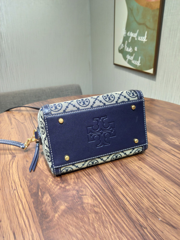 HOT SALE TORY BURCH T MONOGRAM Mini jacquard wine barrel bag