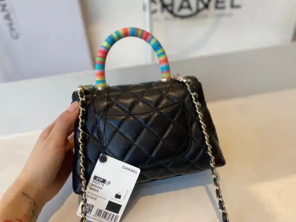 CHANEL MINI FLAP BAG WITH TOP HANDLE