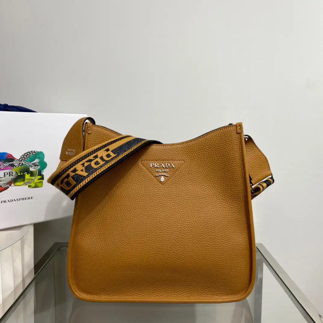 First bag ru PRADA Leather hobo bag