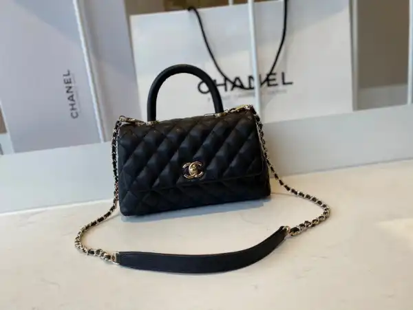 CHANEL FLAP BAG WITH TOP HANDLE