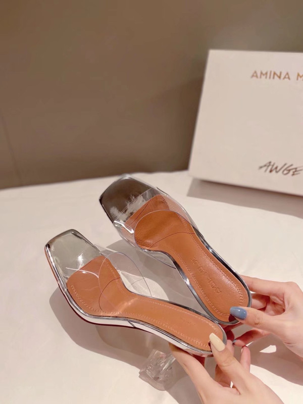 HOT SALE AMINA MUADDI Begum 'Glass' Slingback Pumps