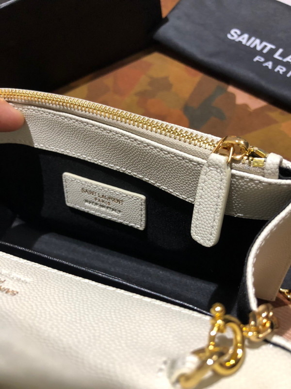 HOT SALE YSL CASSANDRE MATELASSÉ CHAIN WALLET