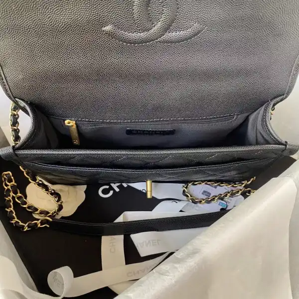 CHANEL SMALL FLAP BAG WITH TOP HANDLE