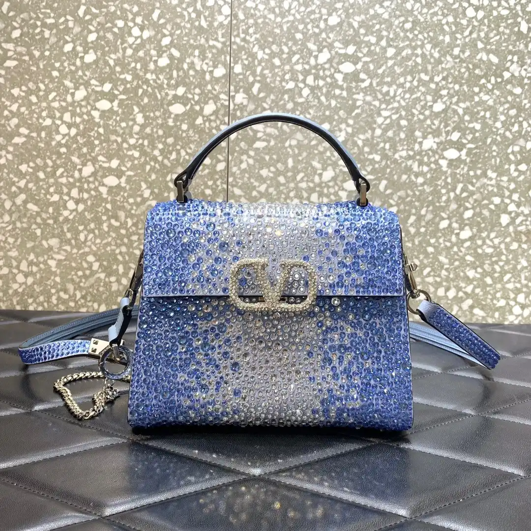 VALENTINO MINI VSLING HANDBAG WITH SPARKLING EMBROIDERY