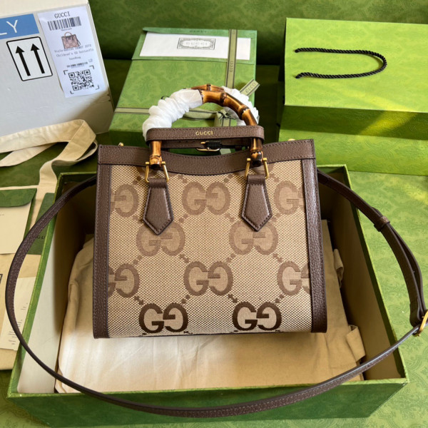 HOT SALE Gucci Diana small tote bag with jumbo GG