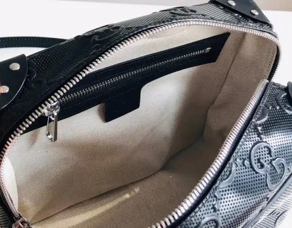 Cheap GUCCI GG shoulder bag with leather details