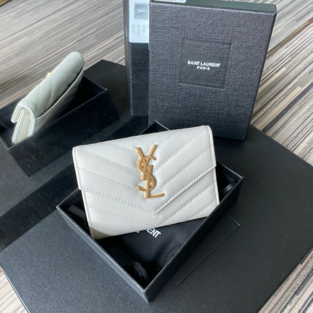 HOT SALE YSL MONOGRAM SMALL ENVELOPE WALLET IN