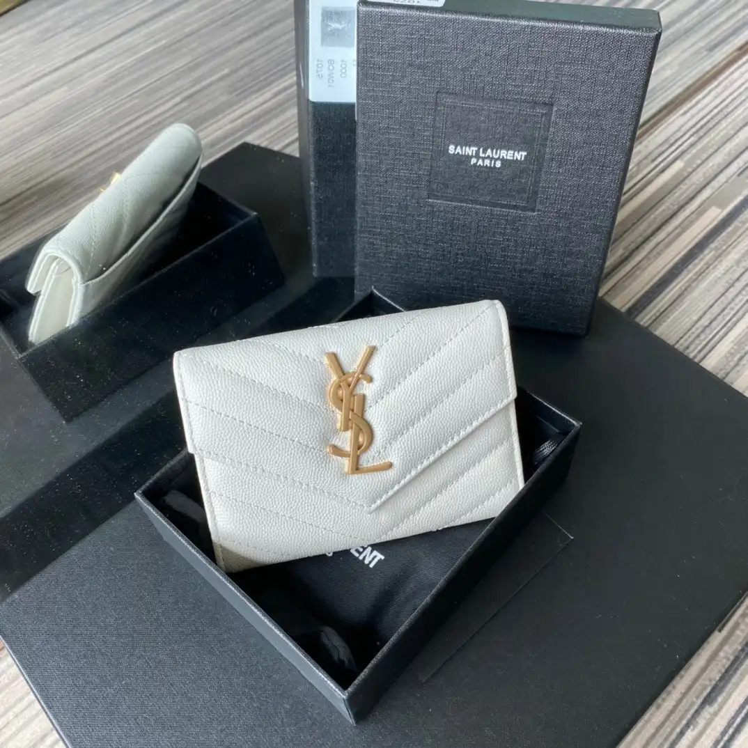 YSL MONOGRAM SMALL ENVELOPE WALLET IN