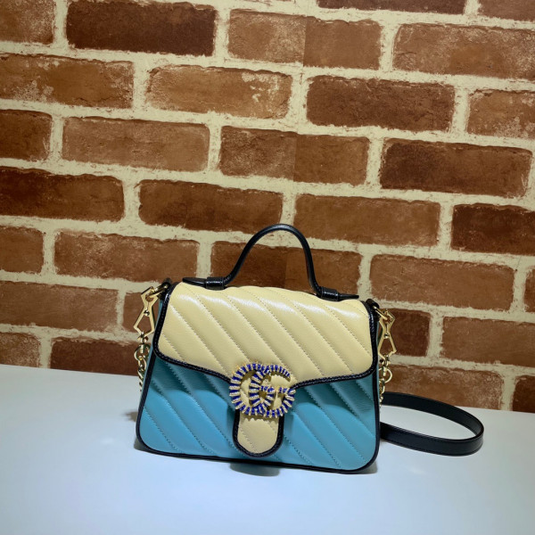 HOT SALE GUCCI GG Marmont Mini Top Handle Bag