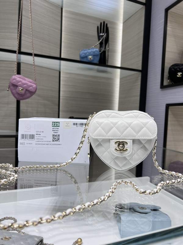 HOT SALE CL HEART CLUTCH WITH CHAIN