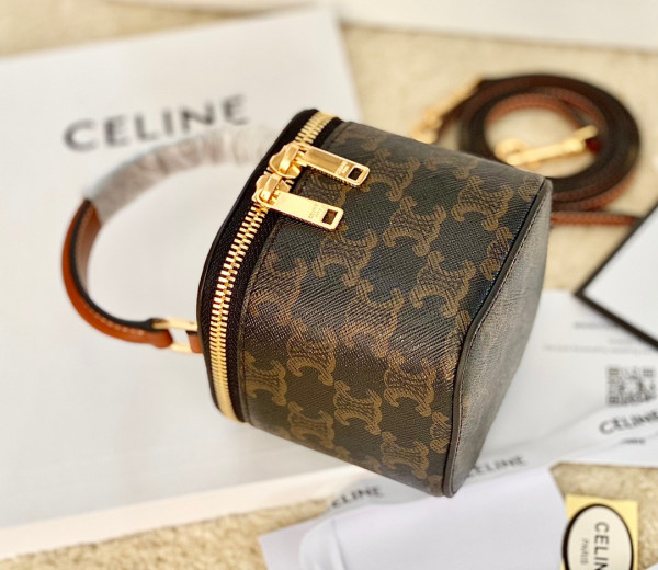 HOT SALE CELIN* MINI VANITY CASE IN TRIOMPHE