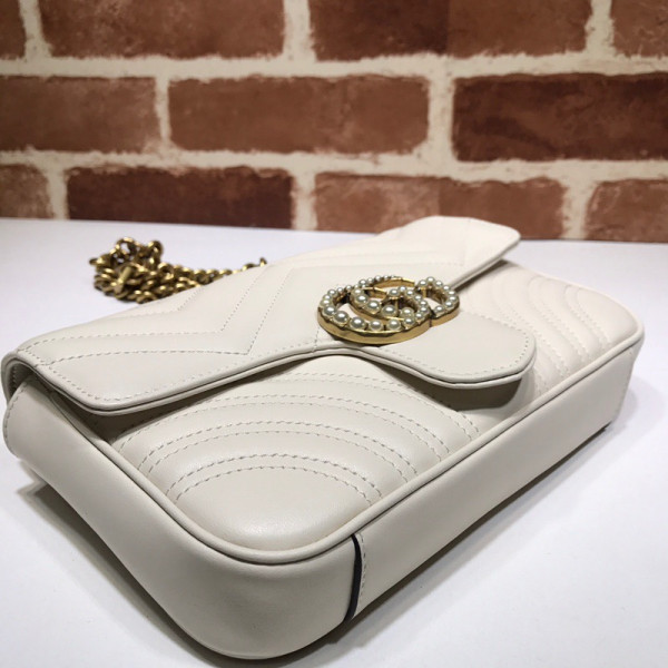 HOT SALE GUCCI GG Marmont Pearl Chain Belt Bag