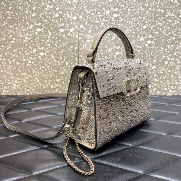 HOT SALE VALENTINO MINI VSLING HANDBAG WITH SPARKLING EMBROIDERY