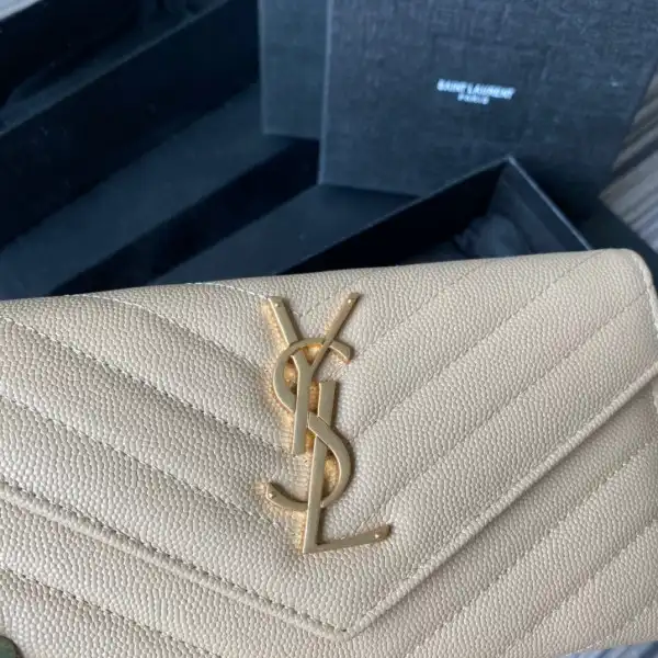 YSL MONOGRAM LARGE FLAP WALLET