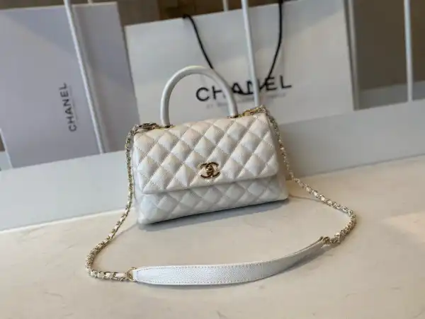 CHANEL FLAP BAG WITH TOP HANDLE