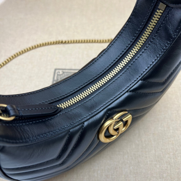 HOT SALE GUCCI GG Marmont half-moon-shaped mini bag