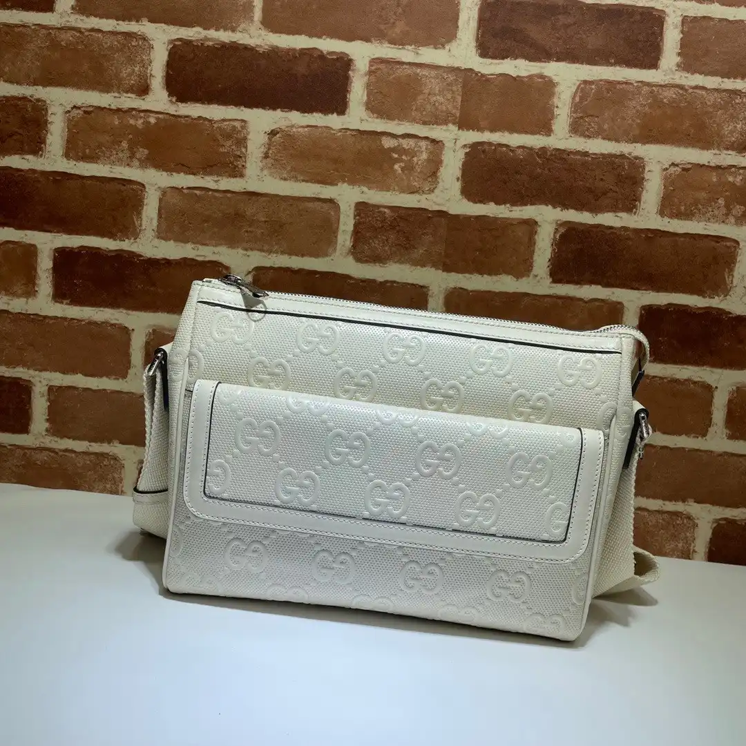 GUCCI GG embossed messenger bag