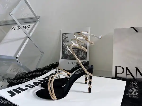 RENE CAOVILLA JEWEL SANDAL SNAKE WITH HEEL MARGOT